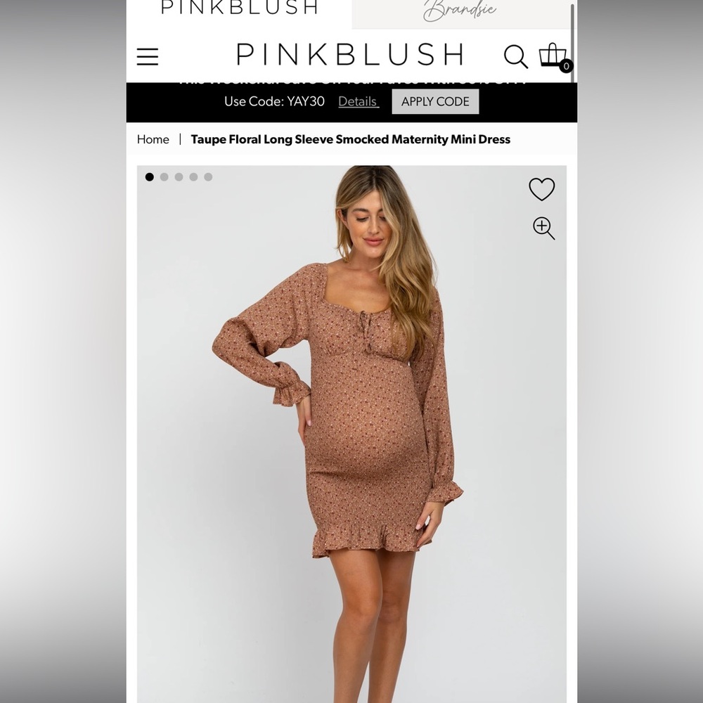 Pink blush maternity dress